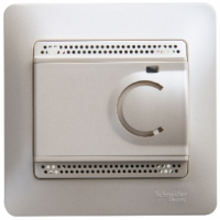 Glossa термостат электронный теплого пола с датчиком,от +5 до +50 C,10A,в сборе с рамкой, перламутровый GSL000638