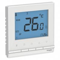 AtlasDesign термостат электронный теплого пола с датчиком с дисплеем,от +5 до +35 C,16A,в сборе с рамкой, белый ATN000138