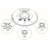 AtlasDesign датчик движения потолочный, 2000 Вт, 360 градусов, белый ATN000137