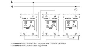 AtlasDesign переключатель перекрестный, сх.7, 10АХ, механизм, грифель ATN000771