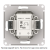AtlasDesign выключатель двухклавишный с подсветкой, сх.5а, 10АХ, механизм, алюминий ATN000353