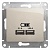 Glossa розетка USB A+A, 5В, 1 порт x 2,1 А, 2 порта х 1,05 А, механизм, молочный GSL000933